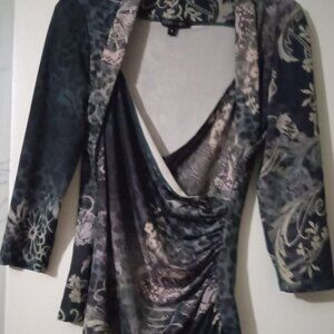 Boho Chic women's multicolor top size S bold classy stylish